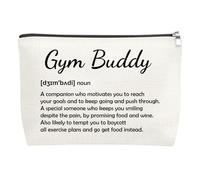 Gym Buddy Definition Makeup Bag Gym Lover Gift Fitness Instructor Gifts Fitness Workout Buddy Bag Inspirational Gifts for Women Friendship Mothers Day Birthday Gift Travel Toiletry Pouch