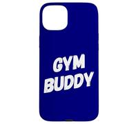 Gym Buddy Fitness Workout Friend Weightlifter Bodybuilding Case for iPhone 15 Plus