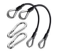 Gym Cable Extension Strap - 2Pcs Fitness Pulley Workout Cable | Home Gym Extension Strap With Carabiner | Stainless Steel Cables Attachments For Strength Training, Exercise Equipment