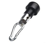 Gym Cable Stopper Ball Connector, for Fitness Equipment, 5-6mm Wire Rope Terminal with Hex Socket Set Screw, Metal Core & Rubber Buffer, Black(1set)