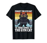 Gym Cat Retro Gym Workout Cat Women Men T-Shirt