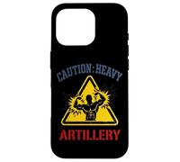 Gym Caution Heavy Artillery Bodybuilding Funny WeightLifting Case for iPhone 16 Pro