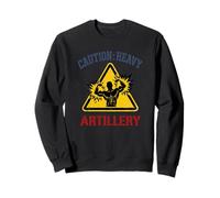 Gym Caution Heavy Artillery Bodybuilding Funny WeightLifting Sweatshirt