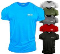 Gym Clothes for Men Gym T Shirt Bodybuilding Gym Clothes BEBAK Workout Top Training Tops Arnold Schwarzenegger Inspired Design T Shirt MMA (Sapphire Blue, Medium)