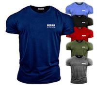 Gym Clothes for Men Gym T Shirt Bodybuilding T Shirts Gym Clothes - BEBAK Workout Top Training Tops Arnold Schwarzenegger Inspired Design T Shirt MMA (Navy, XL)