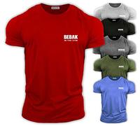 Gym Clothes for Men Gym T Shirt Bodybuilding T Shirts Gym Clothes - BEBAK Workout Top Training Tops Arnold Schwarzenegger Inspired Design T Shirt MMA (Red, 2XL)