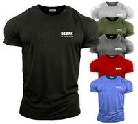 Gym Clothes for Men Gym T Shirt Bodybuilding T Shirts Gym Clothes - BEBAK Workout Top Training Tops Arnold Schwarzenegger Inspired Design T Shirt MMA (Jet Black, 3XL)