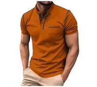 Gym Clothes for Men - Gym T-Shirt Bodybuilding Workout T Shirt Training Top Men's Active Wear Yellow t Shirt Mens 1/4 Zip top Men Cotton Mens Gym Vest Large