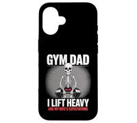 Gym Dad Lift Heavy And Wife's Expectations Skeleton Case for iPhone 16