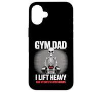 Gym Dad Lift Heavy And Wife's Expectations Skeleton Case for iPhone 16 Plus