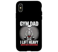 Gym Dad Lift Heavy And Wife's Expectations Skeleton Case for iPhone X/XS