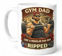 Gym Dad Like a Regular Dad But Ripped Funny Fitness Coffee Mug Gift Mug
