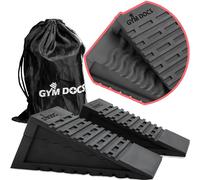Gym Docs - Squat Wedge Block (Pair) Adjustable Non-Slip Slant Board for Elevated Heel Squats, Deadlift, Calf Stretcher - Doctor Designed Physical Therapy Equipment for Strength Training, Stretching.