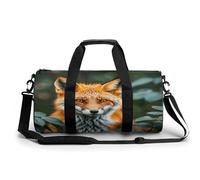 Gym Duffel Bag for Women and Men Fox Leaf Print Carryon Gymbag Workout Lightweight Duffel Bags for Travel Sports