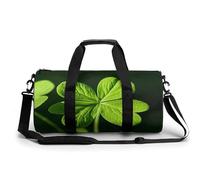Gym Duffel Bag for Women and Men Green Clover Leaf Print Carryon Gymbag Workout Lightweight Duffel Bags for Travel Sports