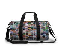 Gym Duffel Bag for Women and Men Mosaic Color Print Carryon Gymbag Workout Lightweight Duffel Bags for Travel Sports