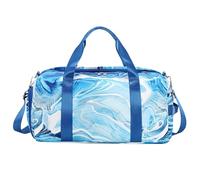Gym Duffel Bag - Spacious Compartment Sports Duffel Bag with Adjustable Shoulder Strap, Lightweight and Durable Fabric Construction for Organized Packaging and Easy Carry, blue, refer to the