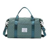 Gym Duffel Bag - Sport Storage Pack, Dry Wet Travel | Separate Toiletry Organizer, Waterproof Compartment Design, Bag for Yoga Fishing Hiking Camping Fitness Outdoors, Green, Refer to description