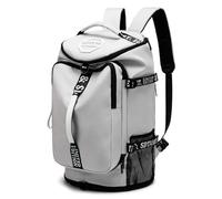 Gym Duffle Bag Backpack with Shoe Compartment,4 ways Travel Backpack for Women and Men,Multi-Functional bag with Waterproof Layer&Laptop Compartment for Fitness, Travel,Camping(Grey)