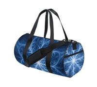 Gym Duffle Bag for Men Women Blue White Batik Tie Dye Boho