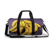 Gym Duffle Bag,Unique Banana Fruit Print Sport Gym Bag,cylindrical Fitness Bag,duffle Travel Bag for Men Women, style, 17.7in/9in/9in, Modern