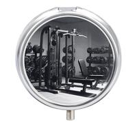Gym Equipment Pill Box Round Portable Small Pill Case Waterproof Travel Pill Box Organizer for Pocket Purse and Daily Convenience