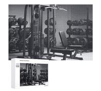 Gym Equipment Wooden Puzzles for Adults 1000 PCS Unique Shape Puzzles Wall Art Home Decor for Puzzle Lovers, Family, Friend Creative Gift Toys