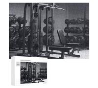 Gym Equipment Wooden Puzzles for Adults 300 PCS Unique Shape Puzzles Wall Art Home Decor for Puzzle Lovers, Family, Friend Creative Gift Toys