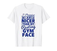 Gym Face Value Graphic T-Shirt, Men, White, XL