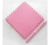 Gym Foam Floor Mats Interlocking Multipurpose EVA Foam Floor Tiles - Floor Pad for Indoor Gym/Playroom/Home Use, 1cm Thick Play Pet Pads(Pink)