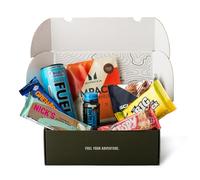 Gym Gift Snack Box- Protein Hamper Gift for Gym Lovers - 8 Essential Items Including Protein Bars, Powder, Cookie, Flapjack, Energy Drink. High Protein Selection Box