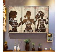 Gym Girl Be Strong Vintage Poster Barbell Bodybuilding Bodybuilder Gym Olympic Women Olympic Weightlifter Signs Retro Metal Tin Sign 8x12 Inch