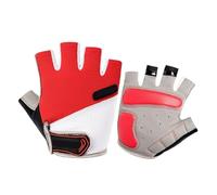 Gym Gloves Half Finger Gym Training Gloves Fitness Weight Lifting Men Women Summer Cycling Bike Motorcycle Gloves Shockproof GEL Pad For exercise and fitness(Red,L)