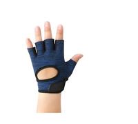 Gym Gloves Men 1 Pair Bodybuilding Half Finger Silicone Non-slip Gym Gloves Weightlifting Dumbbell Sport Training Yoga Fitness Gloves(1 pair blue B,S)