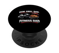 Gym Grill Fitness Dad BBQ Humor Funny Graphic PopSockets Adhesive PopGrip