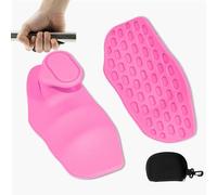Gym Hand Grips for Weight Lifting - Absorbent Non-Slip Silicone Grip Pads with Storage Box,Fingerless Workout Gloves for Men & Women,Palm Protectors for Dumbbells,Deadlifts,Pull-Ups,Training (pink)