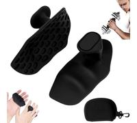 Gym Hand Grips for Weight Lifting - Absorbent Non-Slip Silicone Grip Pads with Storage Box,Fingerless Workout Gloves for Men & Women,Palm Protectors for Dumbbells,Deadlifts,Pull-Ups,Training (black)