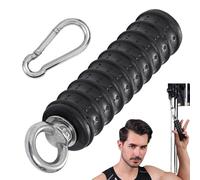Gym Handle, Steel Stainless Rubber Grip | Thirteen Centimeter Wide Friction Resistant Single Arm, Three Hundred Kilogram Capacity Cable Machine Handle For Triceps Pulldown