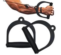Gym Handles | Non Slip Ergonomic Home Gym Accessories | 2 Pieces Pulley System Attachment Grips - for Tricep Extension Bicep Curls Back Training Trainer Athletes Bodybuilders Beginners