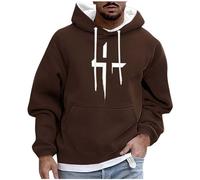 Gym Hoodies for Men Oversized Plain Graphic Hooded Sweatshirt Solid Long Sleeve Pullover Sweater Tops Lightweight Autumn Sports Outfits Hoody Jumpers Essentials Hoodies with Kanga Pocket