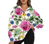 Gym Hoodies Women A Wit Da Hoodie Coronation Gifts Womens Oversized Half Zip Pullover Long Sleeve Sweatshirt Quarter Zip Hoodie Sweater Teen Girls Fall Clothes (White #2, XXXXL) Promotion Clearance