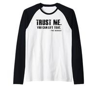 Gym Humor Trust Me You Can Lift that Pre Workout Quote Funny Raglan Baseball Tee