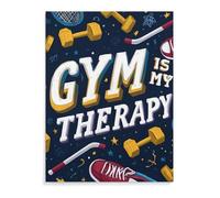 Gym Is My Therap Canvas Wall Art Home Room Decor Pictures