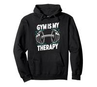Gym Is My Therapy Funny Weightlifting Bodybuilding Lifting Pullover Hoodie
