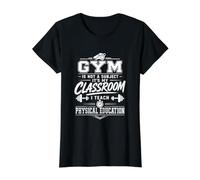 Gym is Not A Subject PE Teacher Physical Education Value Graphic T-Shirt, Women, Black, L