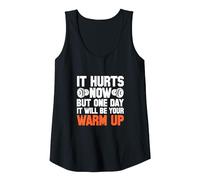 Gym It Hurts Now But One Day It Will Be Your Warm Up Tank Top, Women, Black, Small