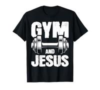 Gym Jesus Faith Religious Love Workout Lift Savior Strength T-Shirt