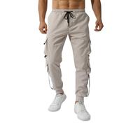 Gym Joggers Men, Men's Casual Trousers for All Seasons Comfortable Straight Leg Design with Multiple Functional Pockets