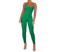 Gym Jumpsuit Women Halterneck Long - Summer Strapless Jumpsuit For Women Suspender Jumpsuits Spaghetti Strap Full Length Smooth Touch Backless All In One Piece Bodysuit Stretchy Bodycon Playsuit