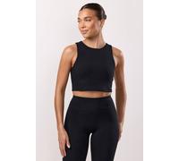 GYM KING Women's Peach Luxe High Neck Tank Black | Size: 14 Gym King Black 14